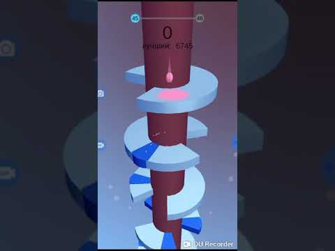 Прохождение 45 уровня в игре helix jump