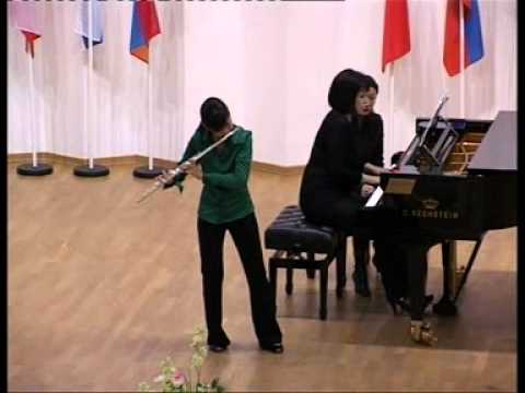 Eugene Bozza, Soir Dans les Montagnes, flute and piano, Pak Di Na, 13 y.o.