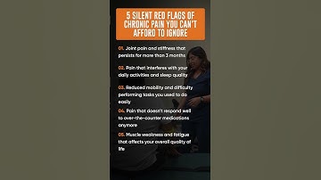 5 Red Flags of Chronic Pain You Shouldn’t Ignore #shorts #chronicpain #redflags