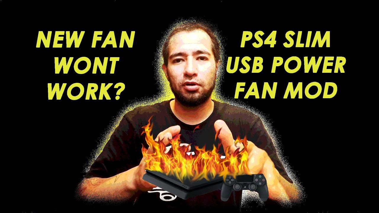 PS4 SLIM OVERHEATING FIX BURNED FAN HEADER USB POWER TO FAN PS4