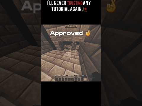 I'll never Trusting any tutorial agian #minecraft