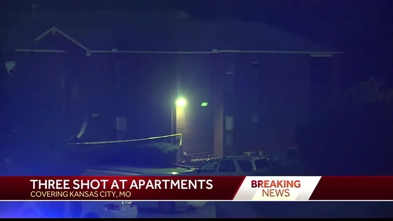 3 wounded in shooting outside apartment building in south KC - YouTube