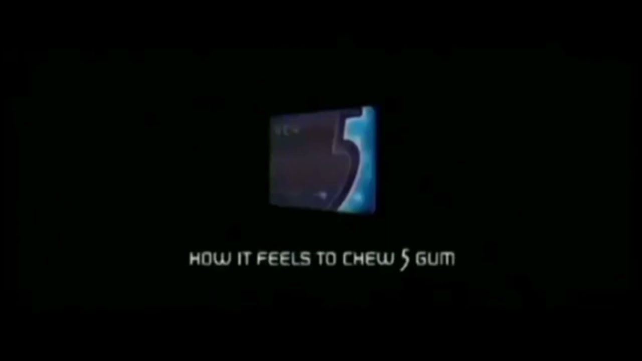 how it feels to chew 5 gum meme