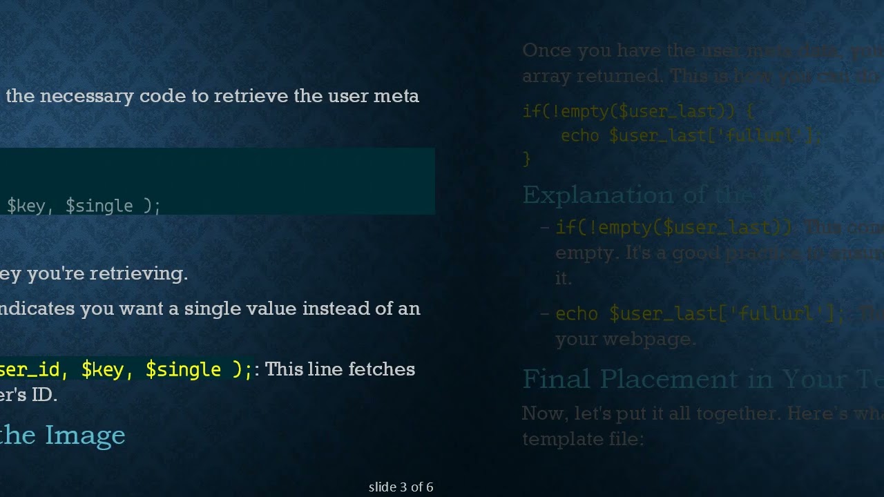 How to Display a User-Uploaded Image URL in WordPress Using User Meta
