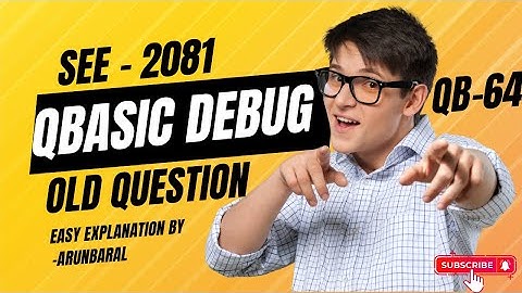 SEE computer science ||Debug Qbasic || QBASIC beginner|| Modular Programming