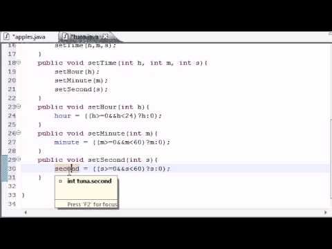 Video tutorial by Thenewboston 40: Set and Get Methods