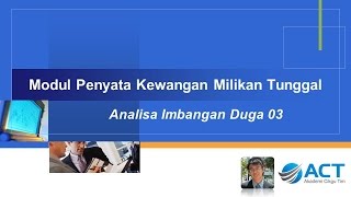 Modul Penyata Kewangan Milikan Tunggal SPM 07 | Analisa Imbangan Duga (c)