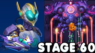SPACE JUSTICE GAMEPLAY SOLO STAGE 60 BOSS CHEFÃO MODO HEROIC PLANE AVIÃO BATTY rank (S) Level 100
