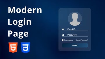 Modern Login Page Design Only HTML & CSS