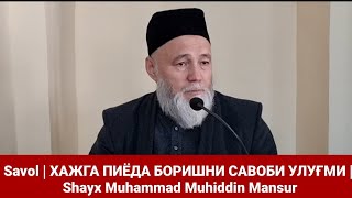Savol | ҲАЖГА ПИЁДА БОРИШНИНГ САВОБИ УЛУҒМИ | Shayx Muhammad Muhiddin Mansur