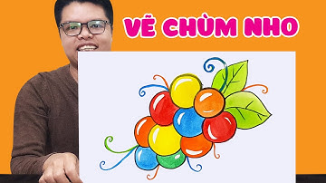 Dạy vẽ chùm nho đơn giản từng bước dễ hiểu
