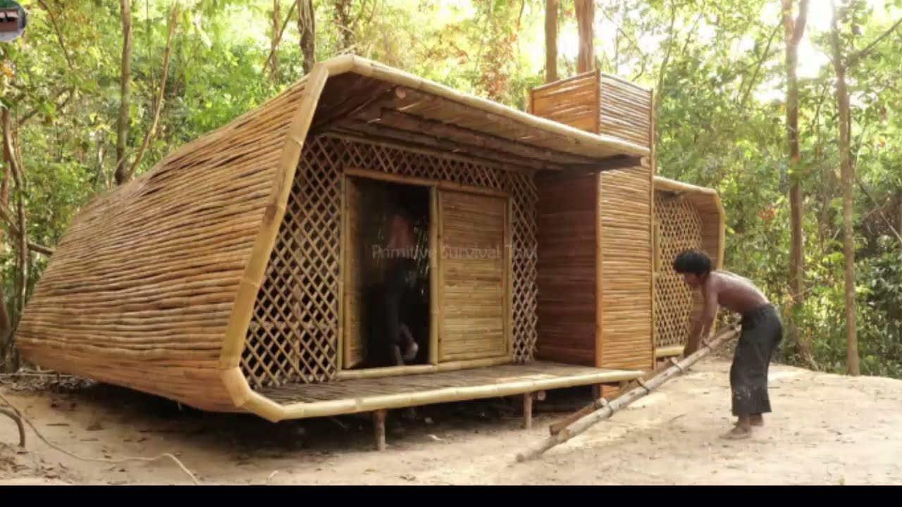 Building Two Story Bamboo Villa With Underground Living Room and Bed Room | Viva Nature