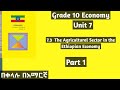 Grade 10 Economics Unit 7 7 3 The Agricultural Sector In The Ethiopian Economy Grade10 Unit7 