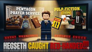 Hegseth CAUGHT Reciting PULP FICTION as Bible Verse at Pentagon Prayer | Iran LEGO Animation