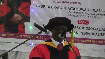 AAUA 15th INAUGURAL LECTURE