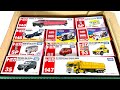 箱の中のトミカミニカー『建築車両&トラック』を箱から出してチェックしよ☆