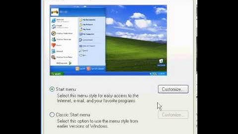 Windows XP Professional - Taskbar and Start Menu Properties