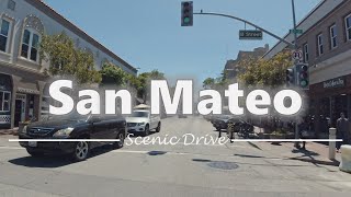 Driving in Downtown San Mateo, California - 4K60fps