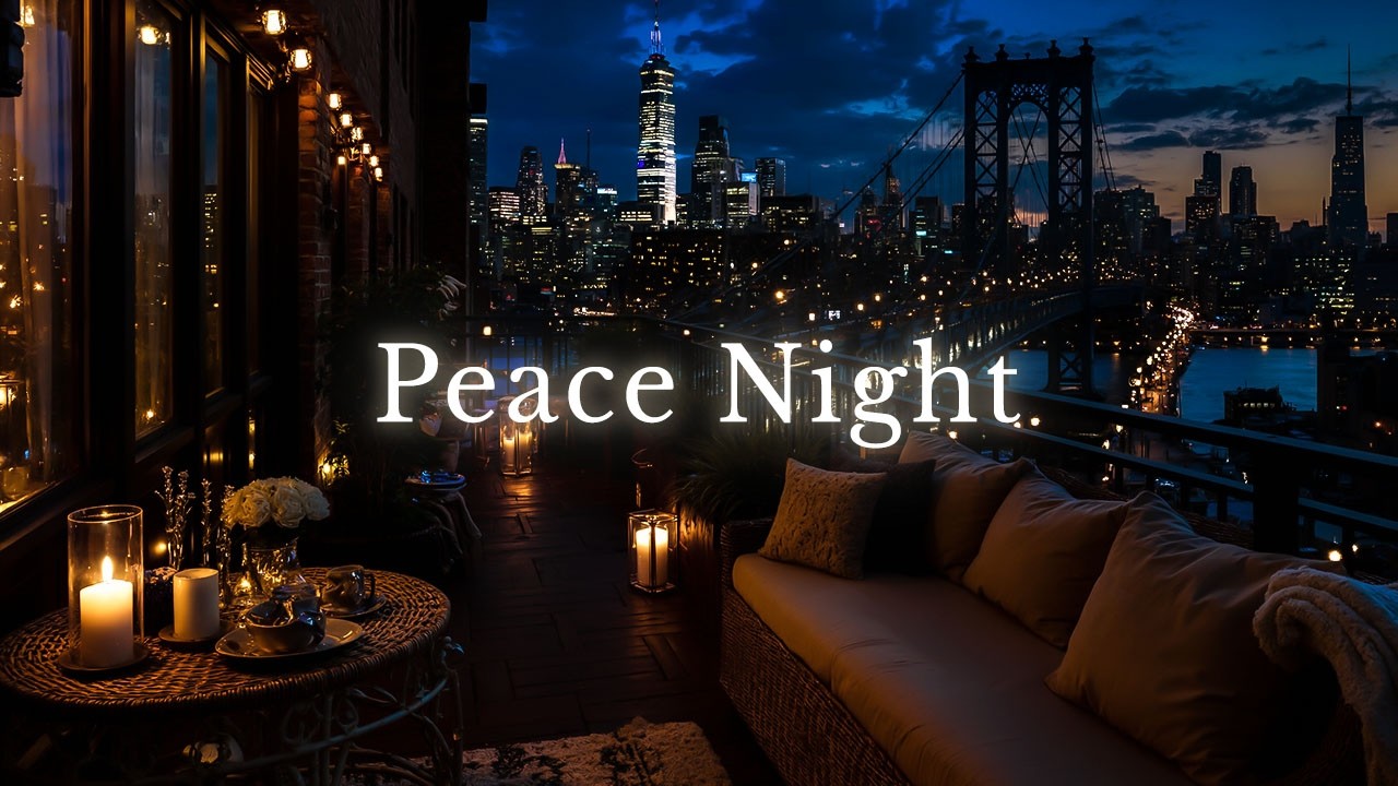 Elegant Jazz for Nighttime - Restful Sleep | Calm City, Warm Candlelight & Relaxation Ambience