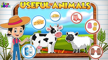 Useful Animals | Types of Animals | Kids vocabulary | Puntoon Classroom