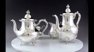 1956 Superb Gorham Sterling Silver Strasbourg 4pc Tea Set 1141-1144 51608 Tea Set