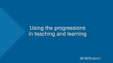 Using the progressions in teaching and learning