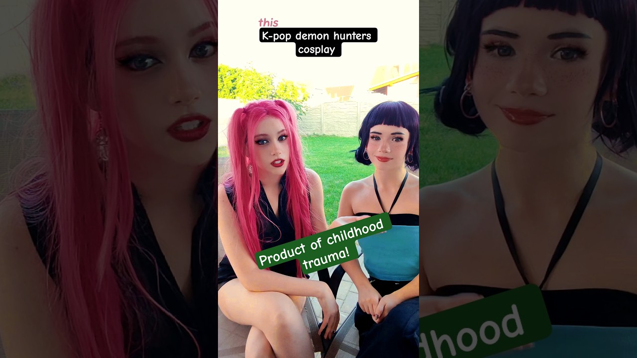 childhood trauma | Mira & Zoey @nikkihatsunecosplay K-pop demon hunters #cosplay #shorts