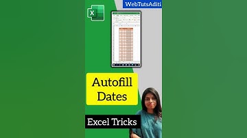 Excel Tricks | AutoFill Dates #excel #exceltricks #exceltips #webtutsaditi #exceltipsandtricks