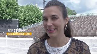 Kinofans trotz Regen am Open Air Kino Arbon