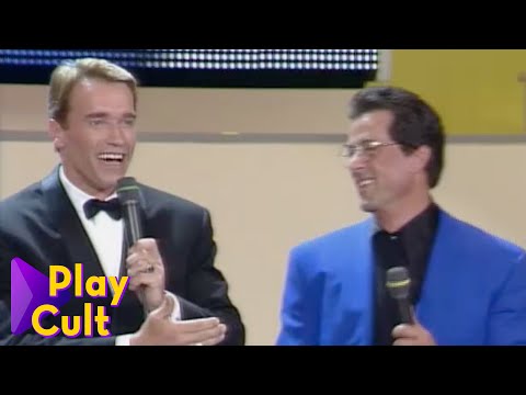 Arnold Schwarzenegger e Sylvester Stallone ai Telegatti | Mediaset Play Cult