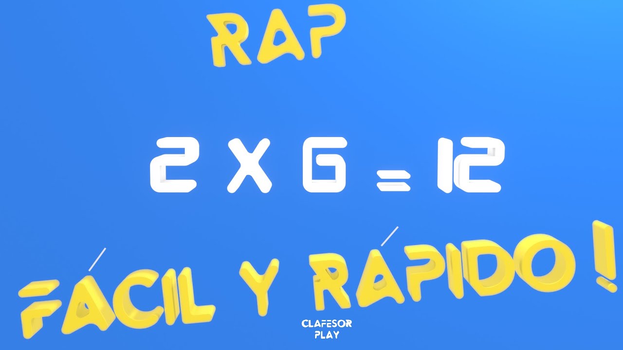 Cómo Aprender Fácil ! 2x2 RAP de Tabla de multiplicar Aprende Rapeando