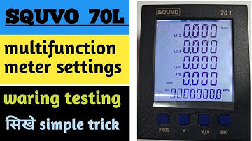 squvo70L power analyzer digital multifunction meter setting