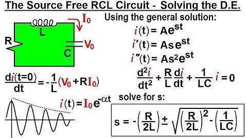 Electrical Engineering: Ch 9: 2nd Order Circuits (19 of 76) Source Free RCL Circuit-Solving the D.E.