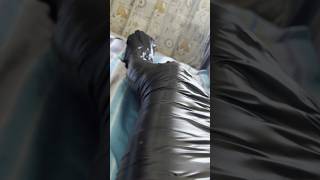Selfbondage mummification - Tape applied to bare s