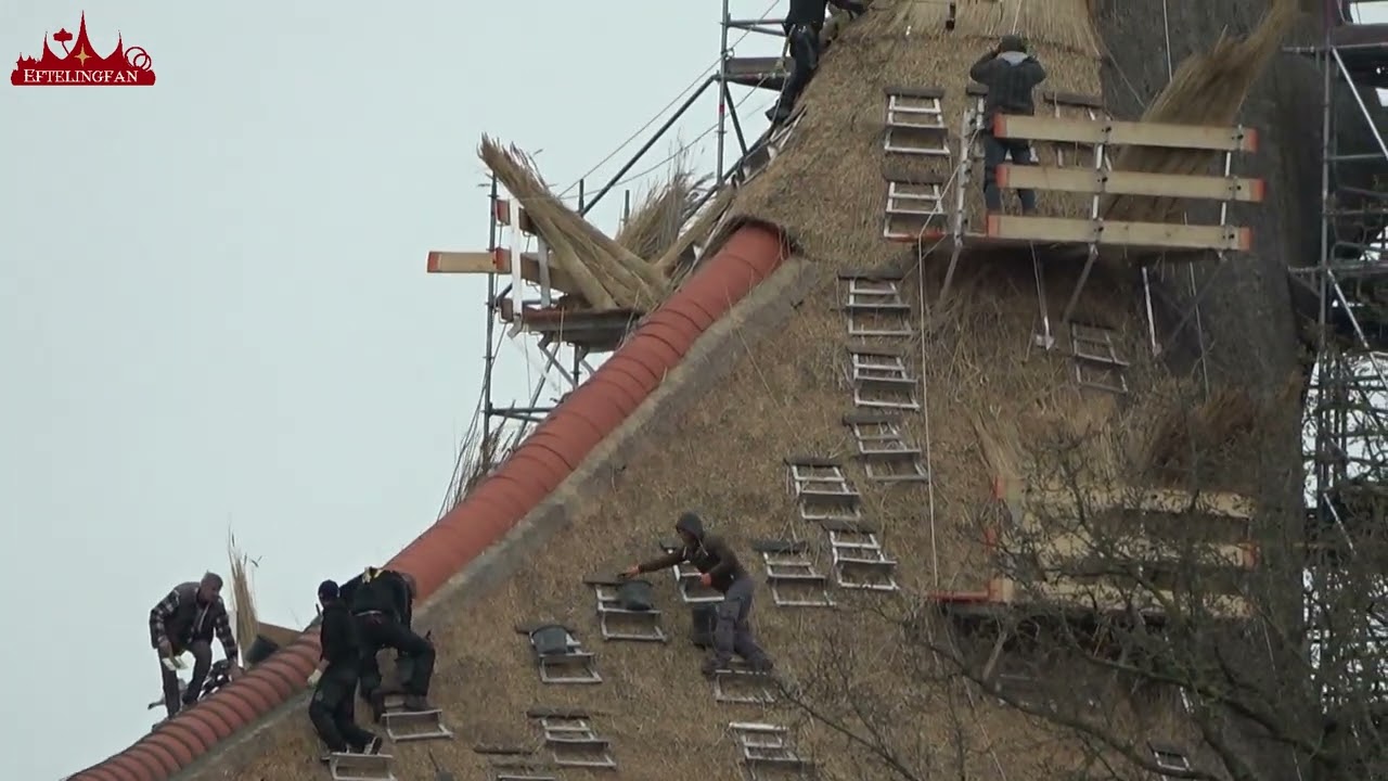 Riet dekken op grote hoogte @ Efteling 2022