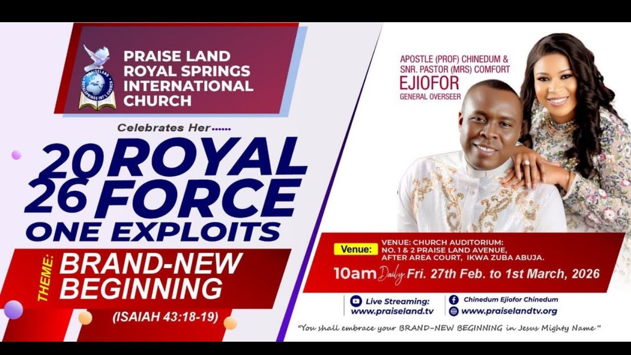 2026 ROYAL FORCE ONE EXPLOIT DAY 2 (MORNING DEVOTION) WITH APOSTLE PROF CHINEDUM EJIOFOR 28/02/2026