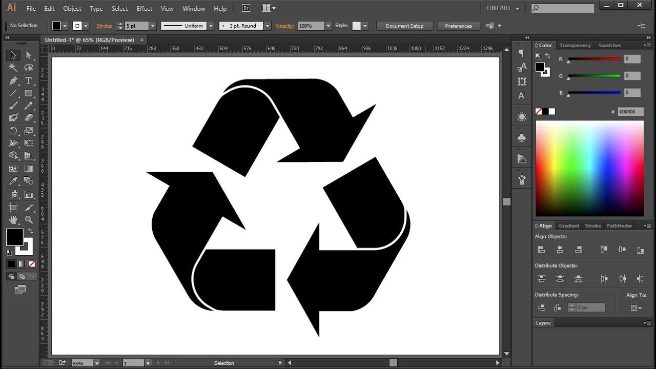 How to Draw a Recycle Symbol in Adobe Illustrator