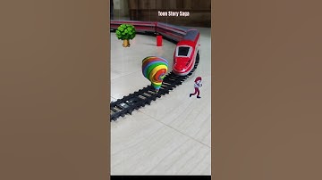 Rainbow Tornado is following the woman near the track and the train is approaching fast | 🌪️ 360 🌈