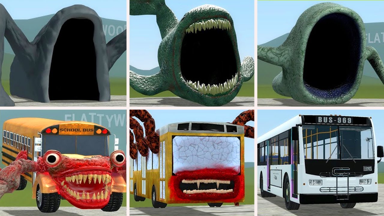 OLD AND NEW UPDATE: THE BLOOP, TRAIN EATER, SEA EATER VS ALL TREVOR HENDERSON BATTLE In GMOD!