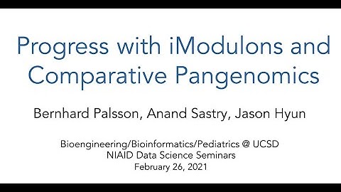 Progress with iModulons and Comparative Pangenomics