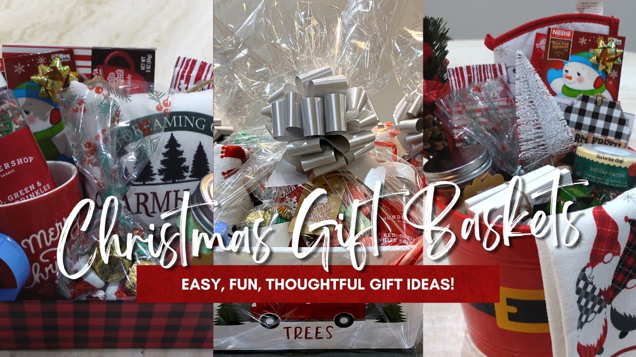 5 Crazy Cheap Christmas Gift Baskets From the Dollar Store Under $10   Cheap christmas gifts, Diy christmas gifts cheap, Cheap christmas diy
