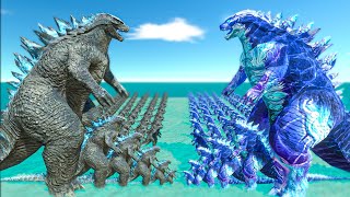 Sea Godzilla War  Growing Godzilla 2014 vs Sharkzilla, Size Comparison Godzilla