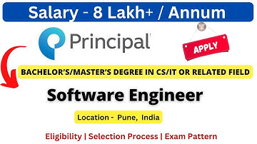 Principal  Off Campus Drive for Freshers 2024/2025 | Software Engineer | Salary 8 LPA+ #freshers