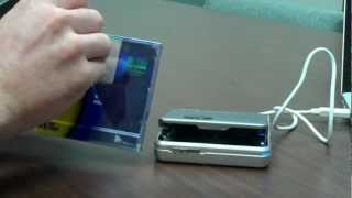 Inserting a 230 MB disk into an IO Data USB 3.5 inch MO Drive
