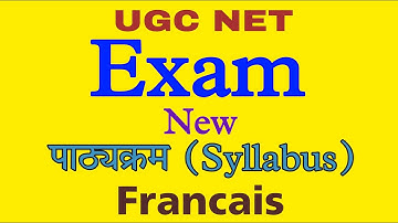 UGC NET Exam Syllabus - Francais