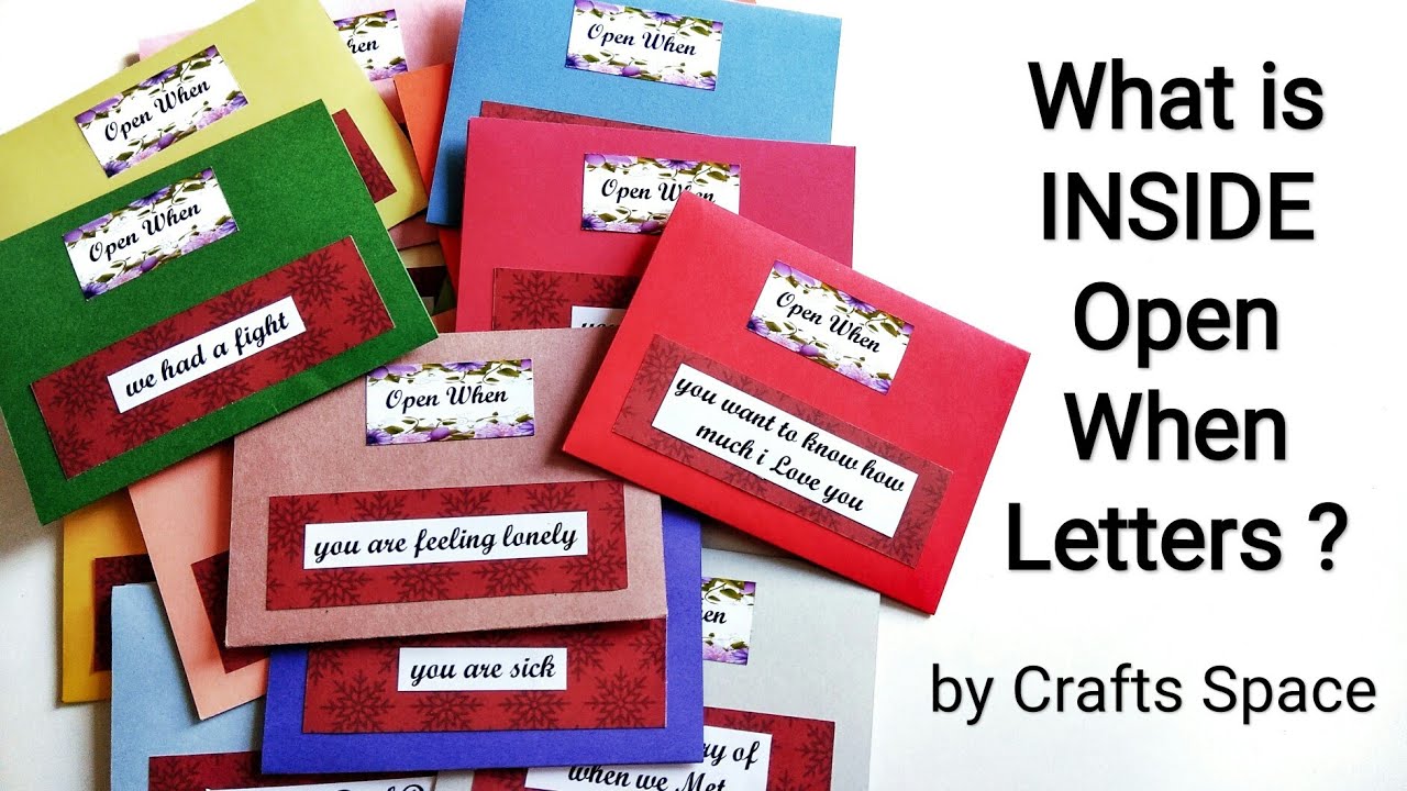 What is inside Open When Letters l How to fill Open when Cards l Crafts  Space - YouTube