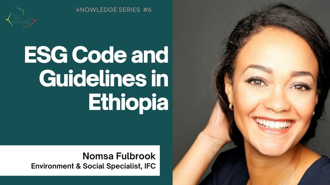 ESG Code and Guidelines in Ethiopia: Nomsa Fulbrook, IFC, Presentation ...