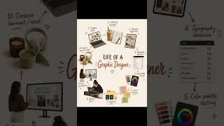 Life of a graphic designer: coffee, creativity & deadlines 🎨 #design #graphicdesign #freelance