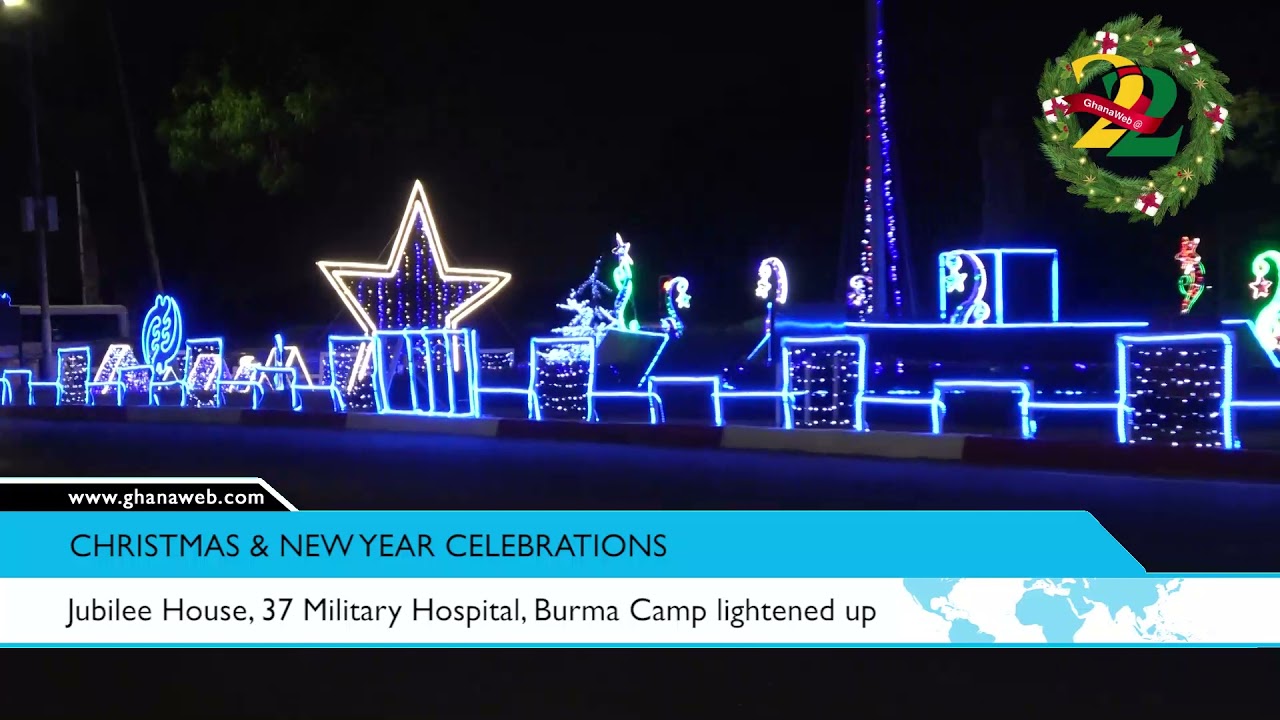 Jubilee House, 37 Military Hospital, Burma Camp lighted up