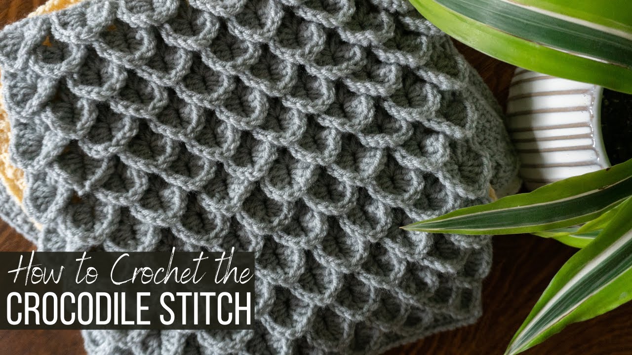 Как вязать крючком узор «крокодил»